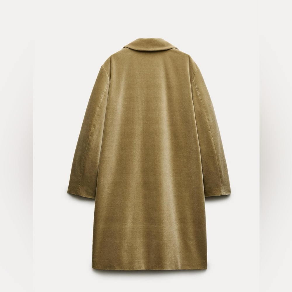 NWT ZARA VELVET COAT ZW COLLECTION LIGHT KHAKI! SIZE 2 SMALL & 1 LARGE❣️Mustard - Picture 9 of 12